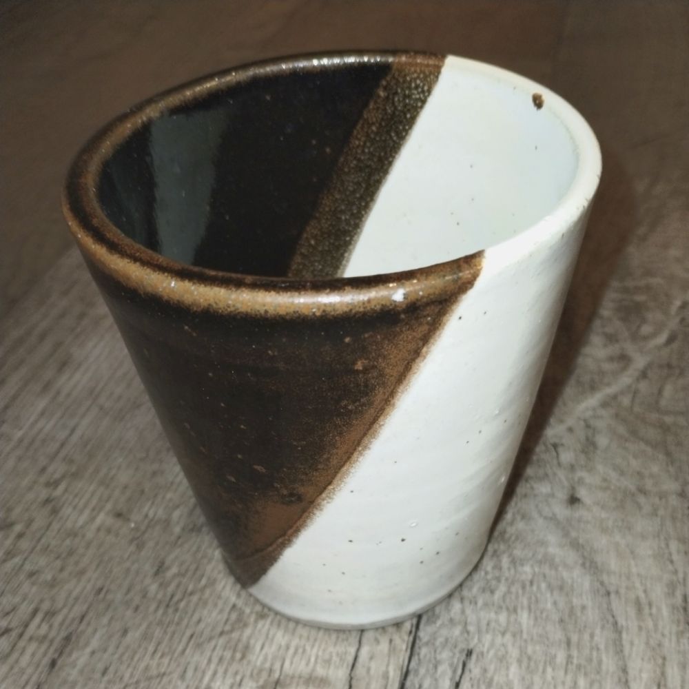 Pottery/Ceramic planter/kitchen utensils studio pottery 4 1/4" W X 4 1/2" H